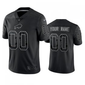 Wholesale Cheap Men\'s Buffalo Bills Active Player Custom Black Reflective Limited Stitched Football Jersey