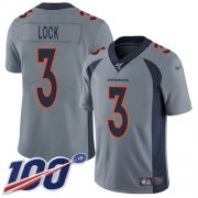 Wholesale Cheap Nike Broncos #3 Drew Lock Gray Men's Stitched NFL Limited Inverted Legend 100th Season Jersey