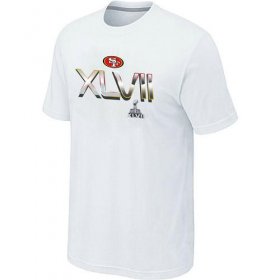 Wholesale Cheap Men\'s San Francisco 49ers Super Bowl XLVII On Our Way T-Shirt White