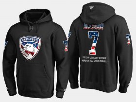 Wholesale Cheap Panthers #7 Colton Sceviour NHL Banner Wave Usa Flag Black Hoodie