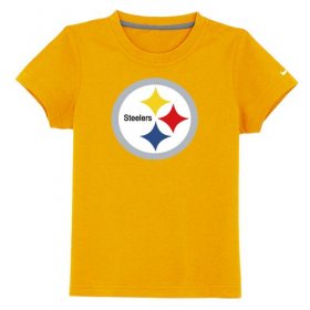 Wholesale Cheap Pittsburgh Steelers Sideline Legend Authentic Logo Youth T-Shirt Yellow