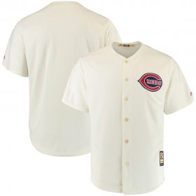 Wholesale Cheap Cincinnati Reds Blank Majestic Cooperstown Collection 1939 Cool Base Jersey Cream