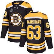 Wholesale Cheap Adidas Bruins #63 Brad Marchand Black Home Authentic Stanley Cup Final Bound Youth Stitched NHL Jersey