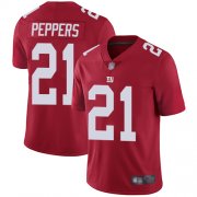 Wholesale Cheap Nike Giants #21 Jabrill Peppers Red Alternate Men's Stitched NFL Vapor Untouchable Limited Jersey