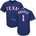 Wholesale Cheap Rangers #1 Elvis Andrus Blue Team Logo Fashion Stitched MLB Jersey