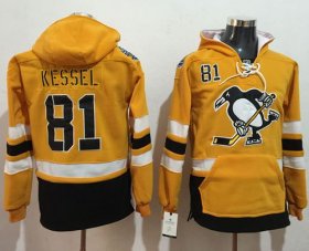 Wholesale Cheap Penguins #81 Phil Kessel Gold Sawyer Hooded Sweatshirt 2017 Stadium Series Stitched NHL Jersey