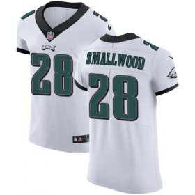 Wholesale Cheap Nike Eagles #28 Wendell Smallwood White Men\'s Stitched NFL Vapor Untouchable Elite Jersey