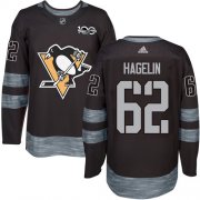 Wholesale Cheap Adidas Penguins #62 Carl Hagelin Black 1917-2017 100th Anniversary Stitched NHL Jersey