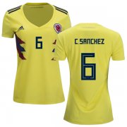 Wholesale Cheap Women's Colombia #6 C.Sanchez Home Soccer Country Jersey