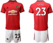 Wholesale Cheap Manchester United #23 Shaw Red Home Soccer Club Jersey