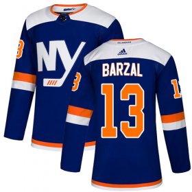 Wholesale Cheap Adidas Islanders #13 Mathew Barzal Blue Alternate Authentic Stitched NHL Jersey