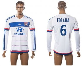 Wholesale Cheap Lyon #6 Fofana Home Long Sleeves Soccer Club Jersey