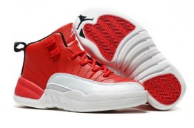 Wholesale Cheap Kids\' Air Jordan 12 Retro Shoes Red/white-black