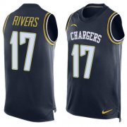 Wholesale Cheap Nike Chargers #17 Philip Rivers Navy Blue Team Color Men's Stitched NFL Limited Tank Top Jersey