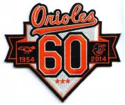 Wholesale Cheap Stitched 2014 Baltimore Orioles 60th Anniversary Season Jersey Sleeve Patch (1954)