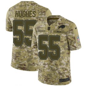 Wholesale Cheap Nike Bills #55 Jerry Hughes Camo Men\'s Stitched NFL Limited 2018 Salute To Service Jersey
