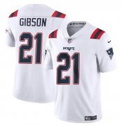 Cheap Men's New England Patriots #21 Antonio Gibson White Vapor Limited Football Stitched Jersey