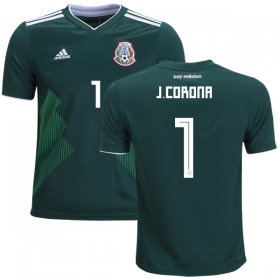 Wholesale Cheap Mexico #1 J.Corona Home Kid Soccer Country Jersey