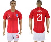 Wholesale Cheap England #21 Vardy Away Soccer Country Jersey