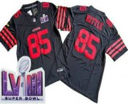Cheap Men's San Francisco 49ers #85 George Kittle Limited Black FUSE LVIII Super Bowl Vapor Jersey
