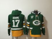 Wholesale Cheap Men's Green Bay Packers #17Davante Adams NEW Green Pocket Stitched NFL Pullover Hoodie