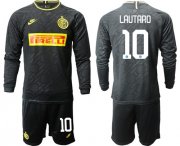 Wholesale Cheap Inter Milan #10 Lautaro Third Long Sleeves Soccer Club Jersey
