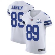 Wholesale Cheap Nike Cowboys #89 Blake Jarwin White Men's Stitched With Established In 1960 Patch NFL New Elite Jersey