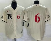 Wholesale Cheap Men's Texas Rangers #6 Josh Jung Number Cream 2023 City Connect Cool Base Stitched Baseball Jersey