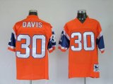 Wholesale Cheap Mitchel & Ness Broncos #30 Terrell Davis Orange Stitched Throwback NFL Jersey