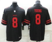 Wholesale Cheap Men's San Francisco 49ers #8 Steve Young Black Vapor Untouchable Stitched NFL Nike Limited Jersey