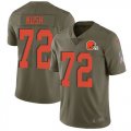 Wholesale Cheap Nike Browns #72 Eric Kush Olive Men's Stitched NFL Limited 2017 Salute To Service Jersey