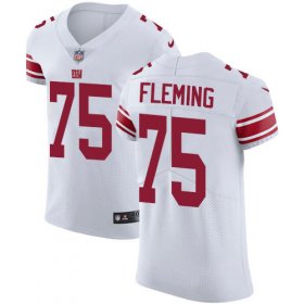Wholesale Cheap Nike Giants #75 Cameron Fleming White Men\'s Stitched NFL New Elite Jersey