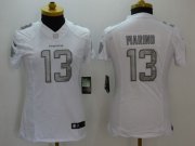 Wholesale Cheap Nike Dolphins #13 Dan Marino White Women's Stitched NFL Limited Platinum Jersey