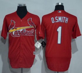 Wholesale Cheap Cardinals #1 Ozzie Smith Red New Cool Base Stitched MLB Jersey