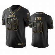 Wholesale Cheap Nike Bears #99 Aaron Lynch Black Golden Limited Edition Stitched NFL Jersey