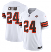 Wholesale Cheap Men's Cleveland Browns #24 Nick Chubb White 2023 F.U.S.E. 1946 Collection Vapor Untouchable Limited Football Stitched Jersey
