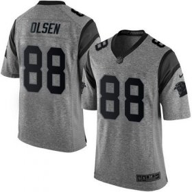 Wholesale Cheap Nike Panthers #88 Greg Olsen Gray Men\'s Stitched NFL Limited Gridiron Gray Jersey