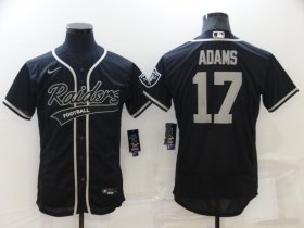 Wholesale Cheap Men\'s Las Vegas Raiders #17 Davante Adams Black Stitched MLB Flex Base Nike Baseball Jersey