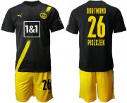 Wholesale Cheap Men 2020-2021 club Dortmund away 26 black Soccer Jerseys