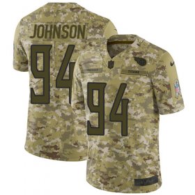 Wholesale Cheap Nike Titans #94 Austin Johnson Camo Men\'s Stitched NFL Limited 2018 Salute To Service Jersey