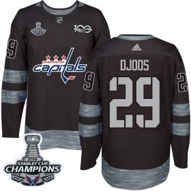 Wholesale Cheap Adidas Capitals #29 Christian Djoos Black 1917-2017 100th Anniversary Stanley Cup Final Champions Stitched NHL Jersey