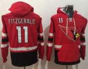 Wholesale Cheap Nike Cardinals #11 Larry Fitzgerald Red/Black Name & Number Pullover NFL Hoodie