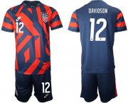Wholesale Cheap Men 2020-2021 National team United States away 12 blue Nike Soccer Jerseys