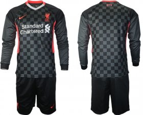 Wholesale Cheap Men 2021 Liverpool away long sleeves soccer jerseys