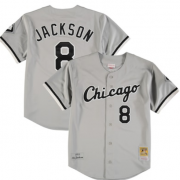 Cheap Men's Chicago White Sox #8 Bo Jackson 1993 Mitchell & Ness Authentic Throwback Grey Jersey
