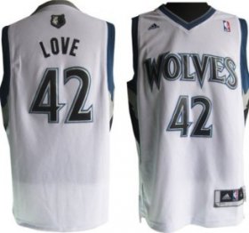 Wholesale Cheap Minnesota Timberwolves #42 Kevin Love Revolution 30 Swingman White Jersey