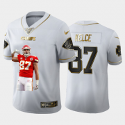 Cheap Kansas City Chiefs #87 Travis Kelce Nike Team Hero 3 Vapor Limited NFL 100 Jersey White Golden