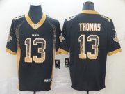 Wholesale Men's New Orleans Saints #13 Michael Thomas Black Drift Fashion Color Rush Limited Stitched NFL Jersey