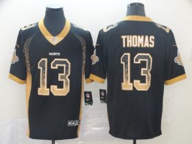 Wholesale Men\'s New Orleans Saints #13 Michael Thomas Black Drift Fashion Color Rush Limited Stitched NFL Jersey
