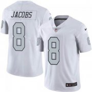 Wholesale Cheap Men's Las Vegas Raiders #8 Josh Jacobs White Color Rush Limited Stitched Jersey